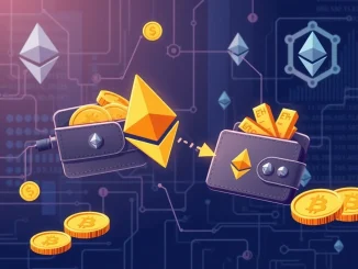 Visualizing the significant Bitmine ETH transfer of $253M to new wallets, highlighting institutional crypto movements.