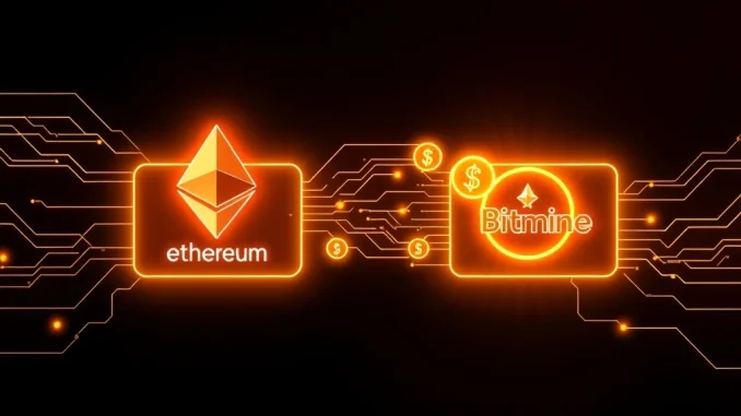 **Urgent:** Bitmine ETH Withdrawal Sparks Speculation: Over $212M Moved from FalconX A digital whale representing the Bitmine ETH withdrawal of over $212 million, moving funds from FalconX, indicating long-term cryptocurrency holdings.