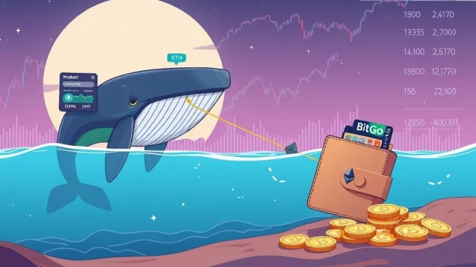 Visualizing a significant Bitmine ETH withdrawal of $170 million from major exchanges, highlighting large crypto transfers.