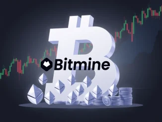 A visual representation of Bitmine's significant Ethereum accumulation, depicting large inflows of ETH into a corporate entity, signaling market confidence.