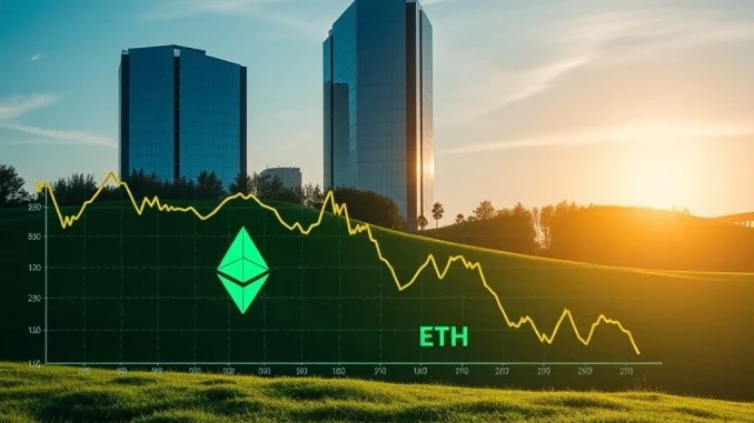 Chart illustrating significant Ethereum losses for Bitmine, reflecting the ongoing crypto market downturn and its financial impact on BMNR stock.