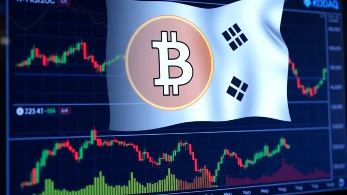 A graphic illustrating Kosdaq-listed Bitplanet's substantial **BTC holdings**, representing institutional crypto adoption in South Korea.