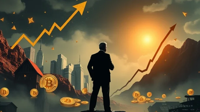 BlackRock CEO Larry Fink discusses cryptocurrency investment amidst fears of asset devaluation, highlighting the shift to digital assets.