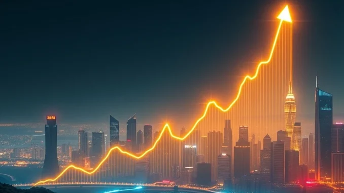 Chart showing the impressive surge in BNB price as it reaches a new all-time high, symbolizing its market performance.