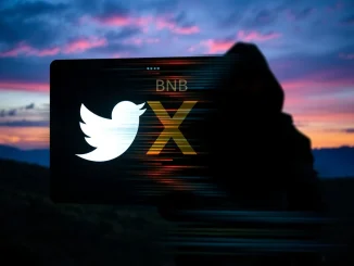 A digital screen showing a compromised X account, symbolizing the BNB Chain hack and urgent crypto security threat.