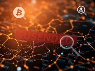 Visualizing the temporary **BNB Chain suspension** of the opBNB network for a critical investigation, showing a paused digital connection.