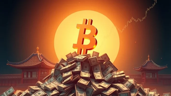 A visual representation of BNB investments flowing into a significant digital asset fund, signifying growth and financial backing from China Renaissance.