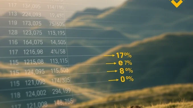 A digital ledger illustrating the BNB supply distribution, highlighting Changpeng Zhao's modest crypto holdings.