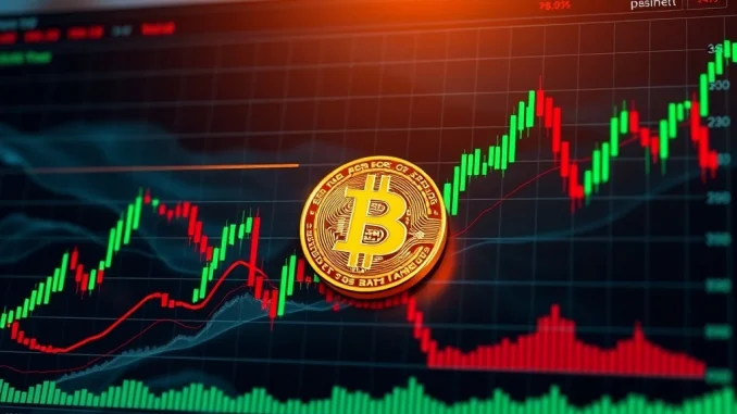 A digital interface showing charts and graphs, representing BTC perpetual futures long/short ratios and overall crypto market sentiment.