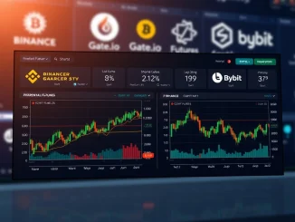 Dashboard showing BTC perpetual futures long/short ratio across top crypto futures exchanges, indicating current Bitcoin trading sentiment.