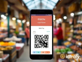 A customer uses Bybit Pay to complete a crypto payment Armenia via QR code at a local store, symbolizing seamless digital transactions.