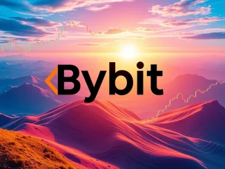 Bybit logo on a digital trading screen, announcing the ZBT Token spot trading launch, symbolizing a new listing opportunity.