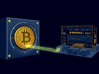 Visualizing a Bitcoin transfer of $107 million from Ceffu's institutional custody to Binance, showing significant BTC movement.