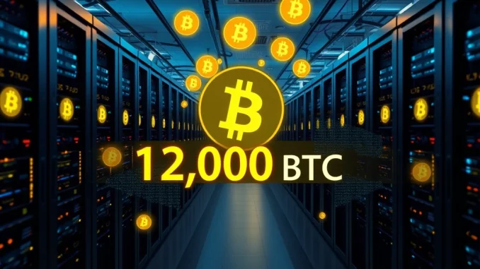 CleanSpark Bitcoin mining facility showcasing impressive BTC holdings, symbolizing growth in cryptocurrency operations.