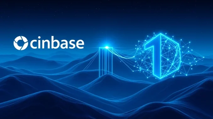 Visual representation of the powerful Coinbase 1inch integration, symbolizing enhanced decentralized exchange access for crypto users.
