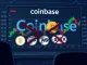 Visual representation of **Coinbase delisting** six **trading pairs**, highlighting MASK, MINA, GMT, AXS, and SNX symbols fading out.