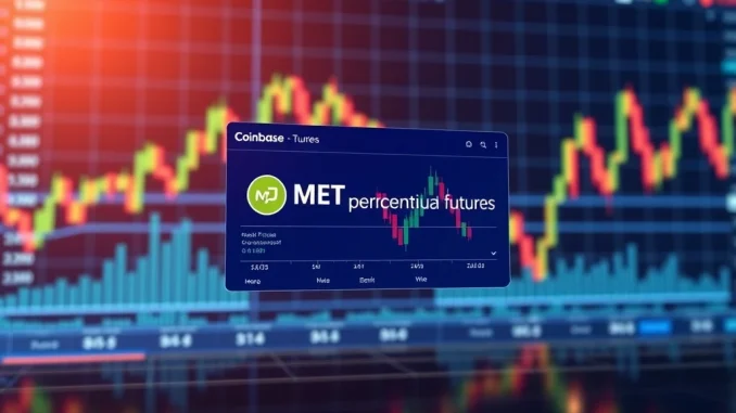 Coinbase MET perpetual futures interface, signaling new advanced trading opportunities for crypto investors.
