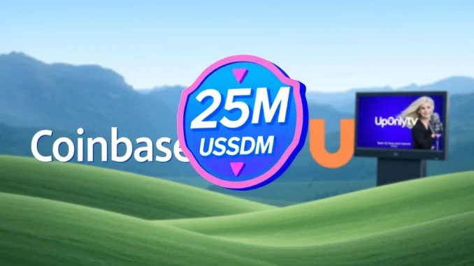 Visualizing the reported Coinbase NFT acquisition of UpOnly for $25M, highlighting the intersection of crypto exchanges and Web3 media.