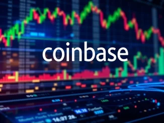 Digital charts and Coinbase logo representing the significant expansion of Coinbase perpetual futures with the new 2Z listing.