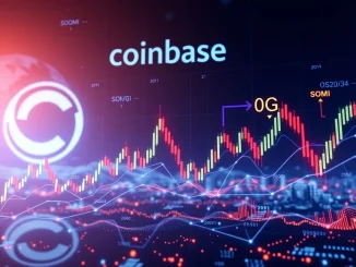 Coinbase trading platform displaying SOMI and 0G perpetual futures charts, symbolizing new crypto derivatives opportunities.