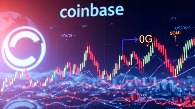 Coinbase trading platform displaying SOMI and 0G perpetual futures charts, symbolizing new crypto derivatives opportunities.