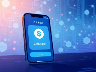 A user securely managing digital assets on the upcoming Coinbase wallet, symbolizing empowered self-custody crypto.