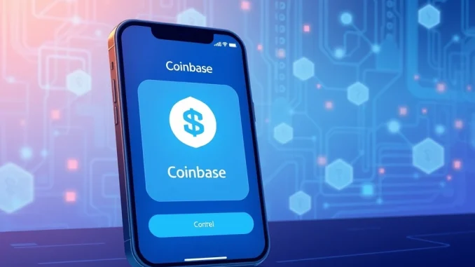 A user securely managing digital assets on the upcoming Coinbase wallet, symbolizing empowered self-custody crypto.