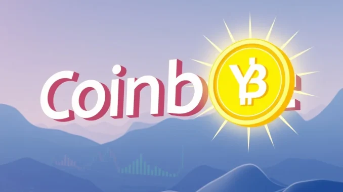 Coinbase logo next to the YieldBasis (YB) token, symbolizing the exciting new YB spot trading listing announcement.