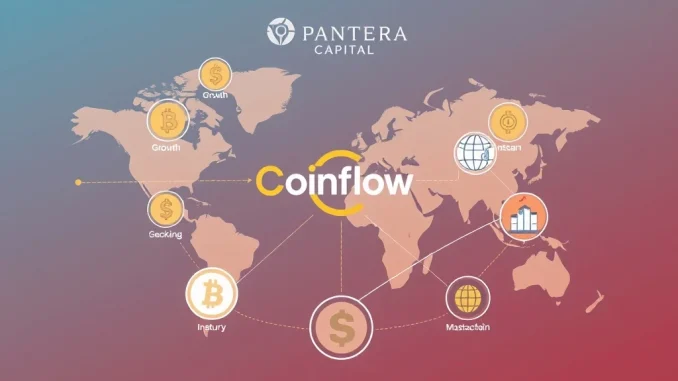 Coinflow funding round led by Pantera Capital, symbolizing the growth of crypto payment infrastructure and instant stablecoin settlements.
