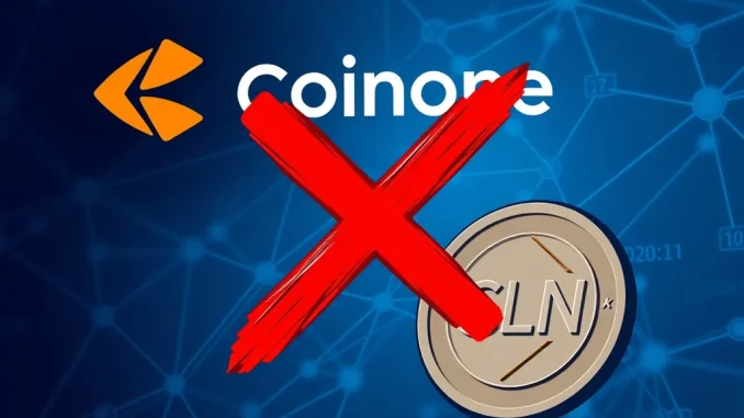 Coinone delisting Smart Layer (SLN) token from its platform, signaling a significant change for the crypto exchange.