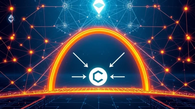 Creditcoin logo seamlessly integrating with Wormhole to enable native token transfers across multiple blockchains.
