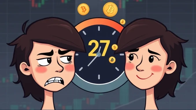 A balanced scale representing the Crypto Fear & Greed Index, indicating neutral market sentiment analysis for investor confidence crypto.