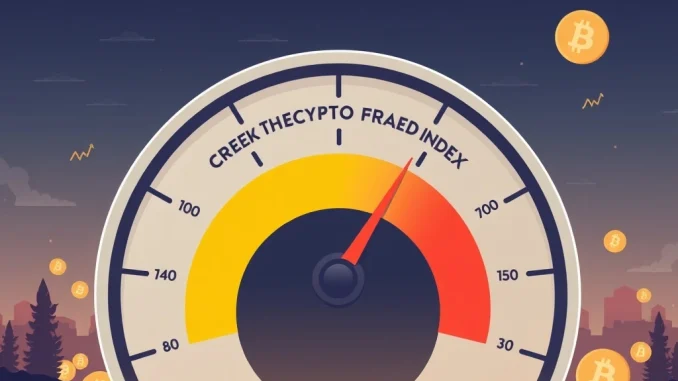 Crypto Fear & Greed Index Surges to 71: Unpacking Market Optimism A visual representation of the Crypto Fear & Greed Index at 71, illustrating current market optimism and investor sentiment.