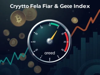 A visual meter for the Crypto Fear & Greed Index pointing to 70 (Greed), symbolizing improved crypto market sentiment and investor confidence.