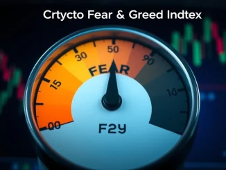 A visual gauge of the Crypto Fear & Greed Index pointing to 29, illustrating persistent market fear and investor caution.