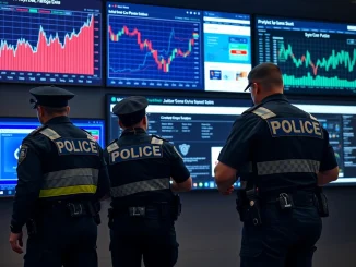 London police arresting suspects linked to a crypto fraud scheme, highlighting efforts against digital financial crime.