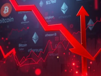 Illustrates the severe impact of a massive crypto futures liquidation, showing market instability and financial losses.