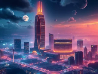 A visual metaphor for digital asset survival in a maturing crypto market, as predicted by a Coinbase analyst, showing large crypto firms standing strong.