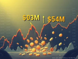 A volatile crypto chart illustrating a sharp decline, symbolizing recent crypto liquidations and significant market pressure.