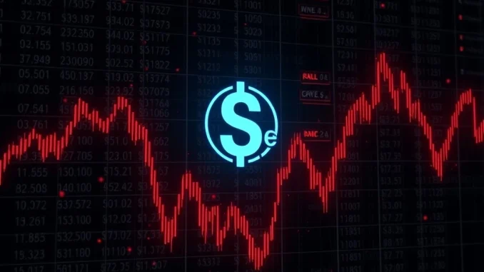Chart showing a crypto market crash following suspicious on-chain activity and USDe stablecoin anomalies.
