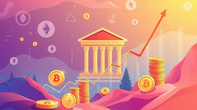 Charts and digital assets illustrating the **Crypto Market Outlook** for Q4, driven by **liquidity conditions**, **monetary policy**, and **stablecoin growth**.