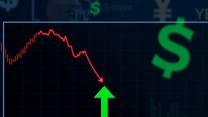 Graph showing plummeting crypto market sentiment, hinting at a potential crypto buy signal for investors.