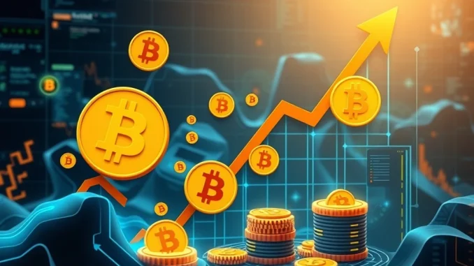 A chart illustrating the dramatic increase in crypto miners' market cap, signifying substantial growth in the Bitcoin mining sector.