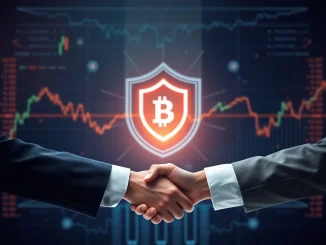 An abstract image representing **crypto risk analysis** and financial security, showing digital graphs and a secure padlock, symbolizing Agio Ratings' $6M funding to enhance digital asset safety.