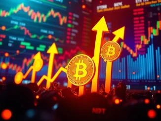 Visualizing the **Crypto Uptober** potential, showing a strong **Bitcoin price rally** influenced by positive **Spot Bitcoin ETF** inflows and **US stock market recovery**.