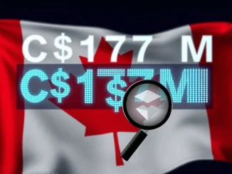Visualizing the C$177M Cryptomus fine imposed by Canadian authorities for regulatory non-compliance.