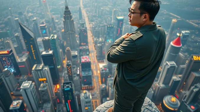 Changpeng Zhao's incredible CZ net worth growth reflected by BNB's record-breaking performance, symbolizing crypto market success.