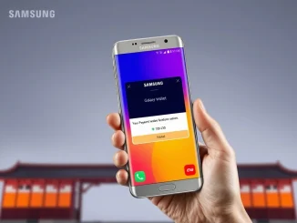 A Samsung Galaxy smartphone displaying the Samsung Wallet app, signifying Danal's new online payment integration for enhanced digital wallet capabilities.