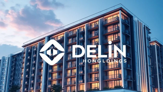 Visualizing the future of finance, this image shows Delin Holdings' innovative real estate tokenization plan for luxury properties.