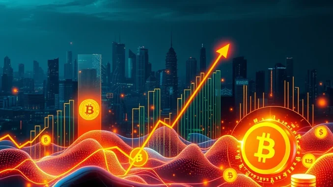 A dynamic chart illustrates the **record $5.95 billion weekly crypto inflows** into **digital asset products**, emphasizing **Bitcoin investment products** driving this significant market expansion.